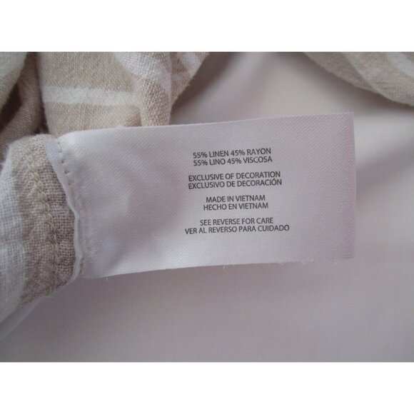 Women's Gap Linen Blend Button Stripe Preppy Long Sleeve Shirt Sz XXL (WB440) - Picture 9 of 9